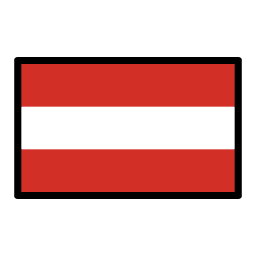 Austria flag in OpenMoji style