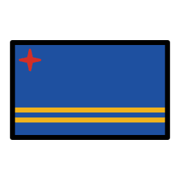 Aruba flag in OpenMoji style