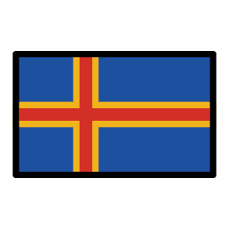 Åland Islands flag in OpenMoji style