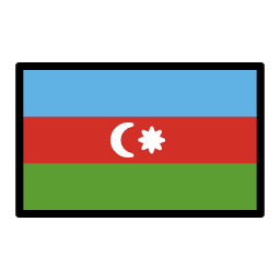 Azerbaijan flag in OpenMoji style