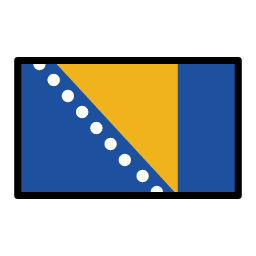 Bosnia and Herzegovina flag in OpenMoji style