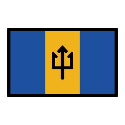 Barbados flag in OpenMoji style