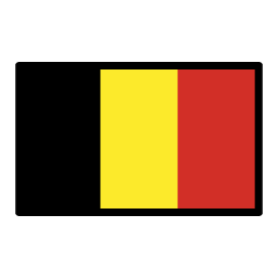 Belgium flag in OpenMoji style