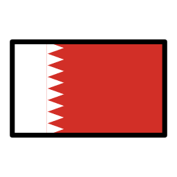 Bahrain flag in OpenMoji style