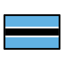 Botswana flag in OpenMoji style