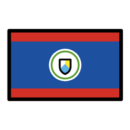 Belize flag in OpenMoji style