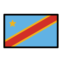 Democratic Republic of the Congo flag in OpenMoji style