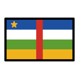 Central African Republic flag in OpenMoji style