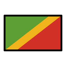 Congo flag in OpenMoji style