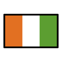 Côte d'Ivoire flag in OpenMoji style