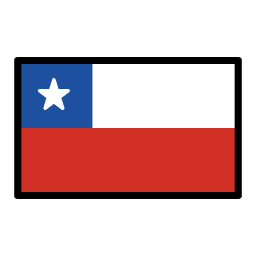 Chile flag in OpenMoji style