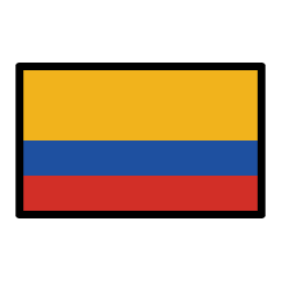 Colombia flag in OpenMoji style