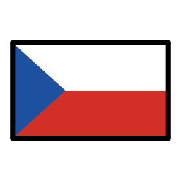 Czechia flag in OpenMoji style