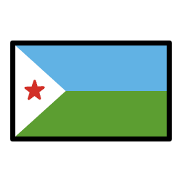 Djibouti flag in OpenMoji style