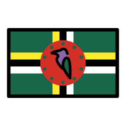 Dominica flag in OpenMoji style