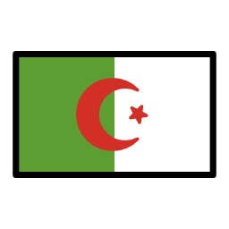 Algeria flag in OpenMoji style