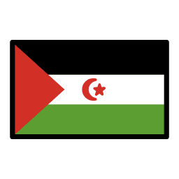 Western Sahara flag in OpenMoji style