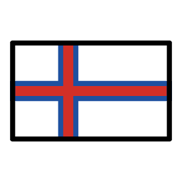 Faroe Islands flag in OpenMoji style