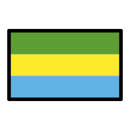 Gabon flag in OpenMoji style