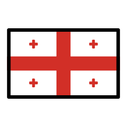 Georgia flag in OpenMoji style