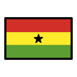 Ghana flag in OpenMoji style