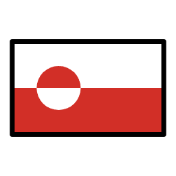 Greenland flag in OpenMoji style