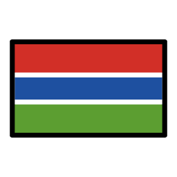 Gambia flag in OpenMoji style