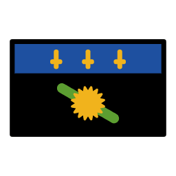 Guadeloupe flag in OpenMoji style