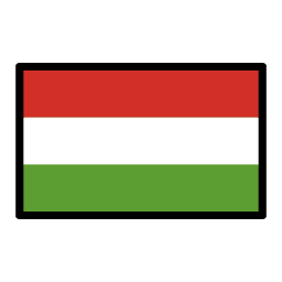 Hungary flag in OpenMoji style