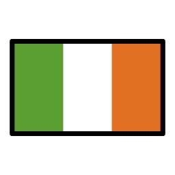 Ireland flag in OpenMoji style