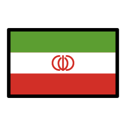 Iran flag in OpenMoji style