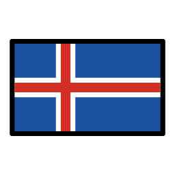 Iceland flag in OpenMoji style