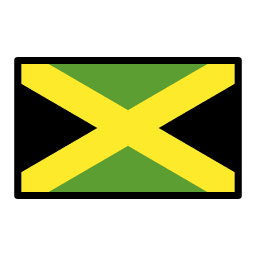 Jamaica flag in OpenMoji style