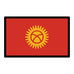 Kyrgyzstan flag in OpenMoji style