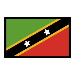 Saint Kitts and Nevis flag in OpenMoji style