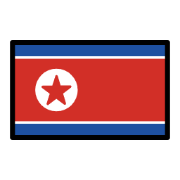 North Korea flag in OpenMoji style