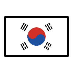 South Korea flag in OpenMoji style