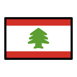 Lebanon flag in OpenMoji style