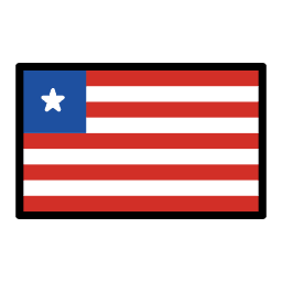 Liberia flag in OpenMoji style