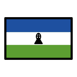 Lesotho flag in OpenMoji style