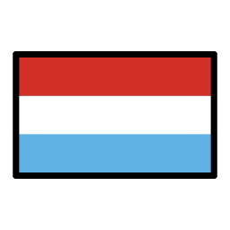 Luxembourg flag in OpenMoji style