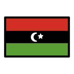 Libya flag in OpenMoji style