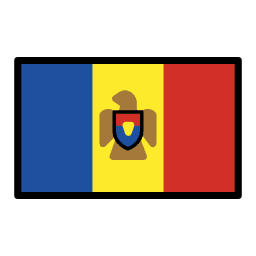 Moldova flag in OpenMoji style