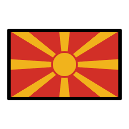 North Macedonia flag in OpenMoji style