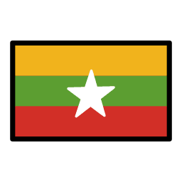 Myanmar flag in OpenMoji style