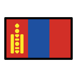 Mongolia flag in OpenMoji style