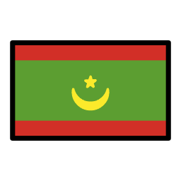 Mauritania flag in OpenMoji style