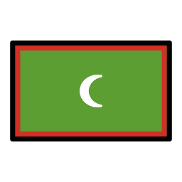 Maldives flag in OpenMoji style