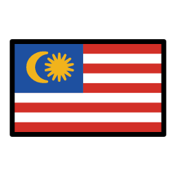 Malaysia flag in OpenMoji style