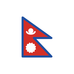 Nepal flag in OpenMoji style